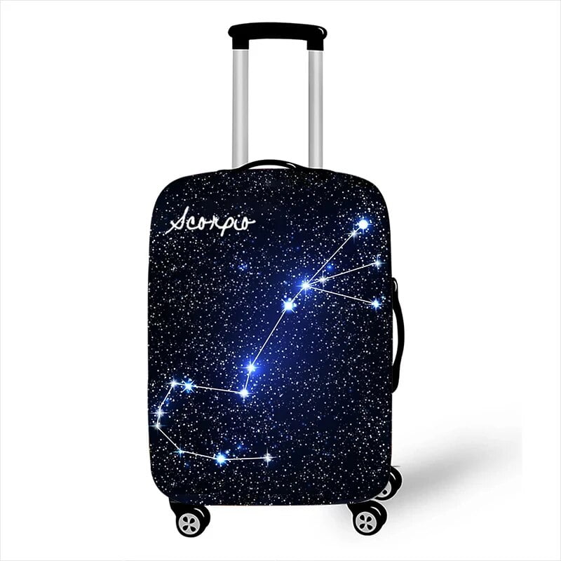 Twelve Constellations Zodiac Sign Print Luggage Cover Travel
