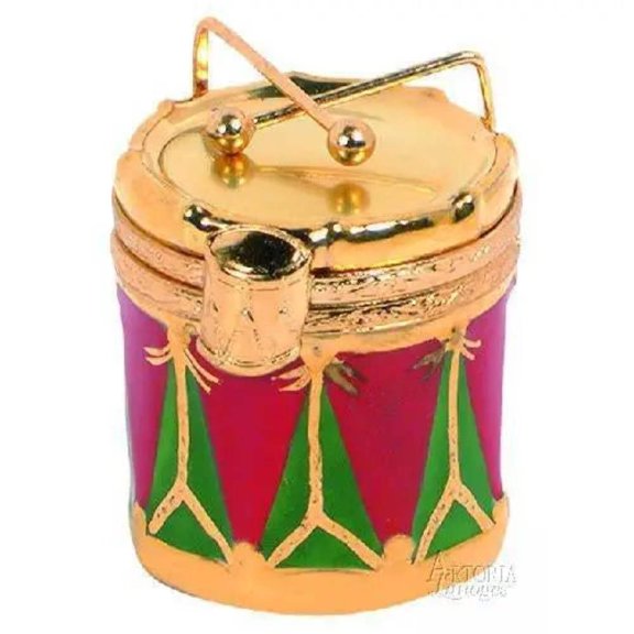 Twelve Drummers Drumming Limoges Box for Holiday Cheer Limoges Box Porcelain Figurine