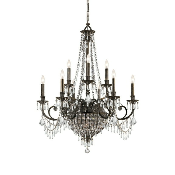 Twelve Light Chandelier     -Traditional Installation Crystorama Lighting 5168-Eb-Cl-Mwp