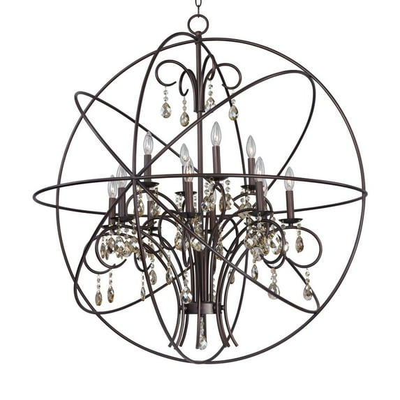 -Twelve Light Pendant In Modern Style-40 Inches Wide By 43.5 Inches High-Oil Rubbed Bronze Finish -Traditional Installation Maxim Lighting 25147Oi