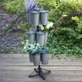 thumbnail image 1 of Twelve Pail Rustic Flower Display, 1 of 1