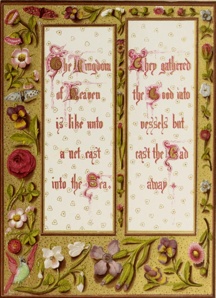 Twelve Parables of our Lord 1870 Kingdom of heaven like a net Canvas Art - Unknown (18 x 24)