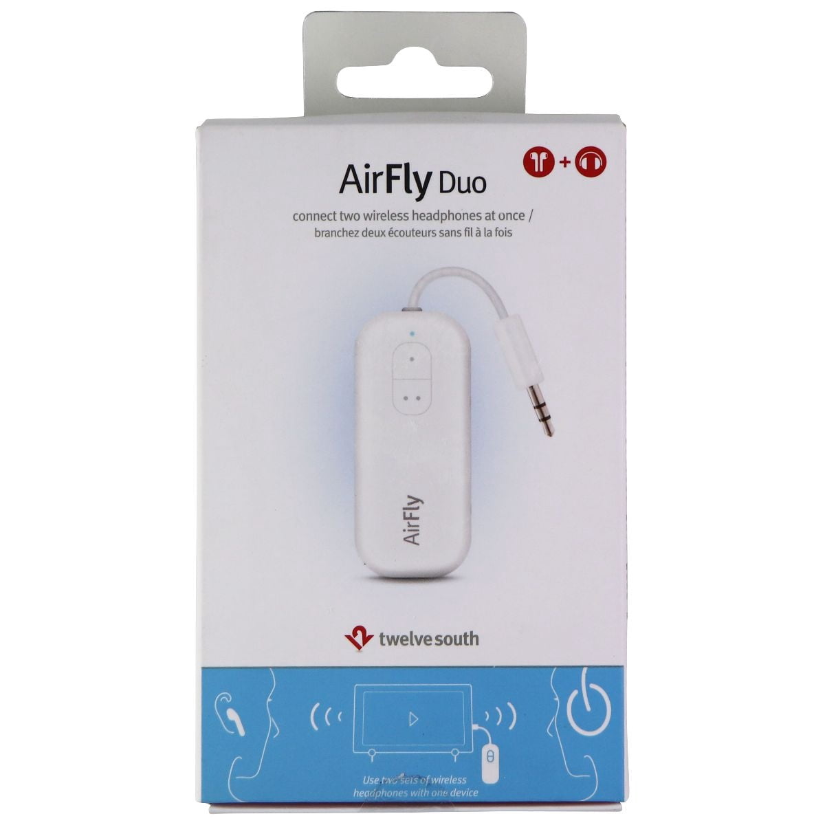 Twelve South AirFly Duo Multi-Device Wireless Bluetooth Transmitter - White