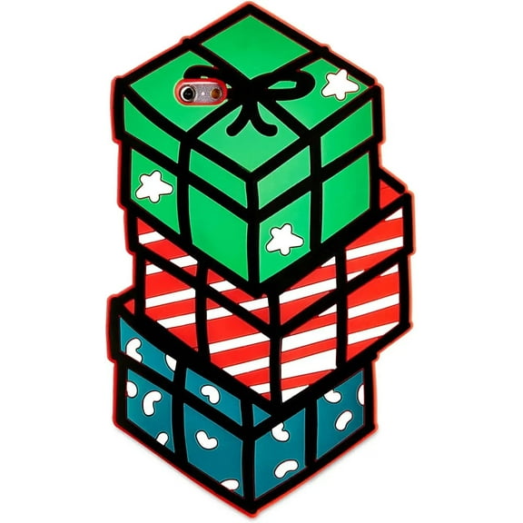 TwelveNYC Celebrate Shop iPhone 7 Stacking Presents Cell Phone Case, Green/Red