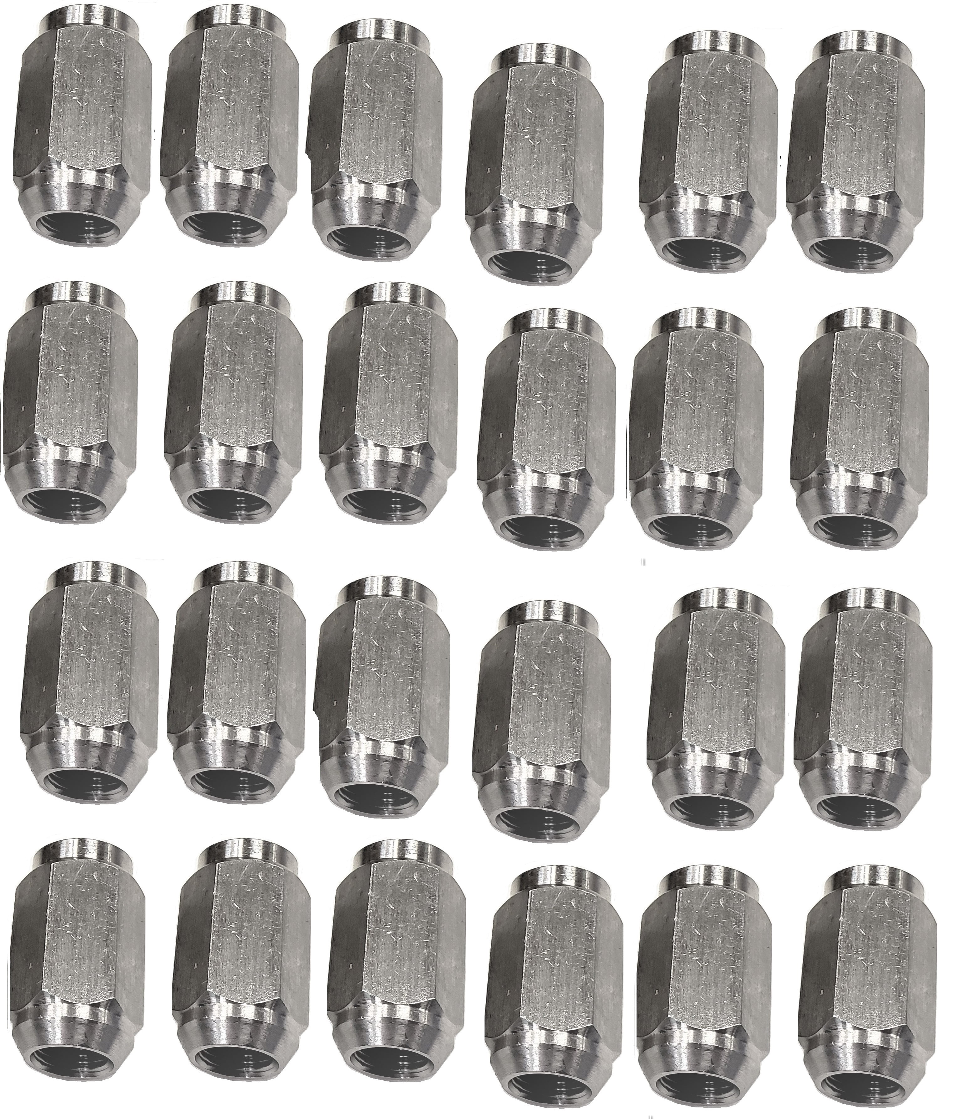 eCustomrim 24-Pk 1/2" Solid 304 Stainless Steel Lug Nuts For Trailer Wheels 1/2-20 Thread