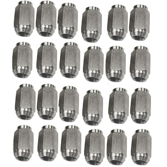 eCustomrim 24-Pk 1/2" Solid 304 Stainless Steel Lug Nuts For Trailer Wheels 1/2-20 Thread