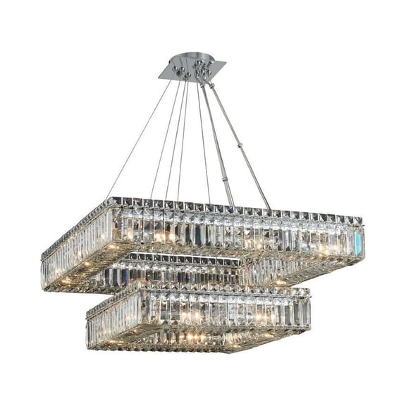Allegri Quadro (18 + 27) Inch 2 Tier Pendant