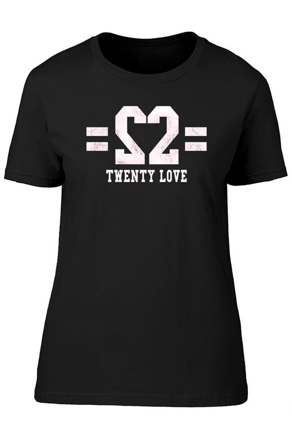 Twenty Loved Heart Shape Graphic T-Shirt Women -Image by Shutterstock, Female Small