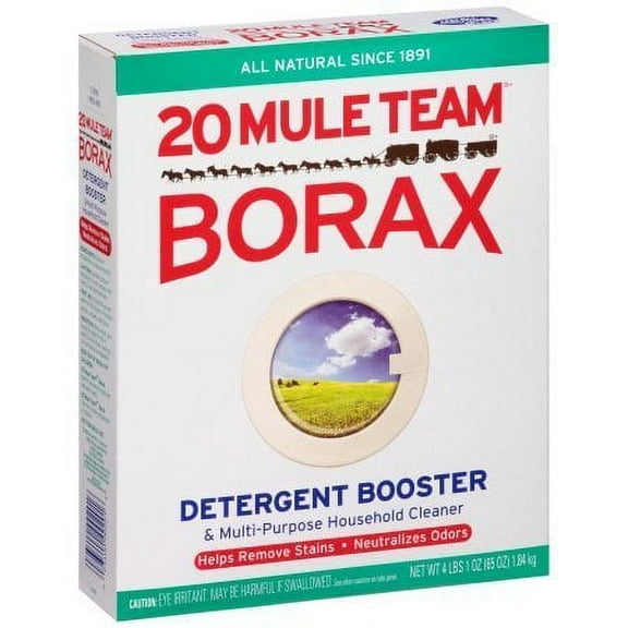 Twenty Mule Team Borax Detergent Booster & Multi-Purpose Household Cleaner 65 oz. Box 10 Pack