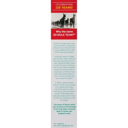 Twenty Mule Team Borax Detergent Booster & Multi-Purpose Household Cleaner 65 oz. Box (8 Pack)