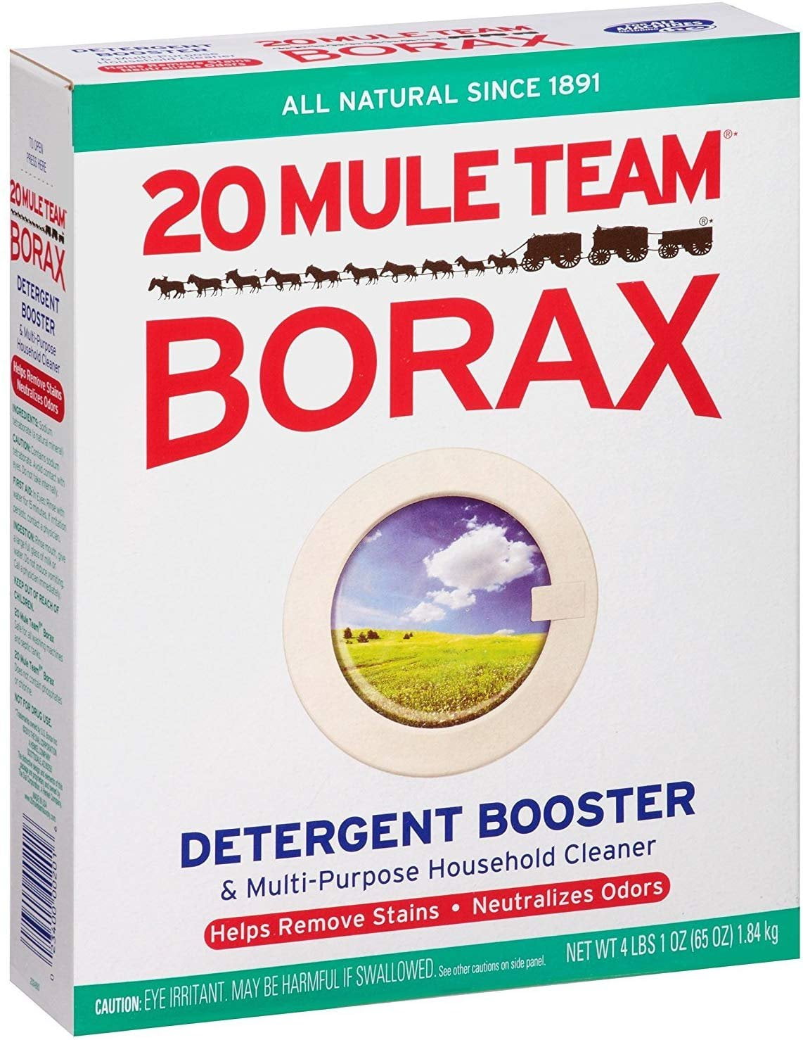Twenty Mule Team Natural Laundry Booster & Multi-Purpose Cleaner, 65 oz. 2 Pack