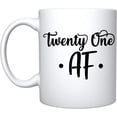 thumbnail image 1 of Twenty One AF Ceramic Coffee Mug BirthdayGifts For Him Her Eigteen And Fabulous (White, Ceramic), 1 of 6