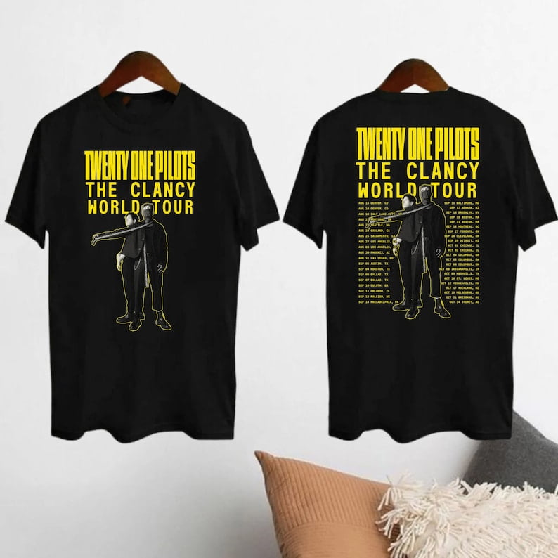 Twenty One Pilots Band TShirt, Clancy Tour 2024 Shirt, Twenty One