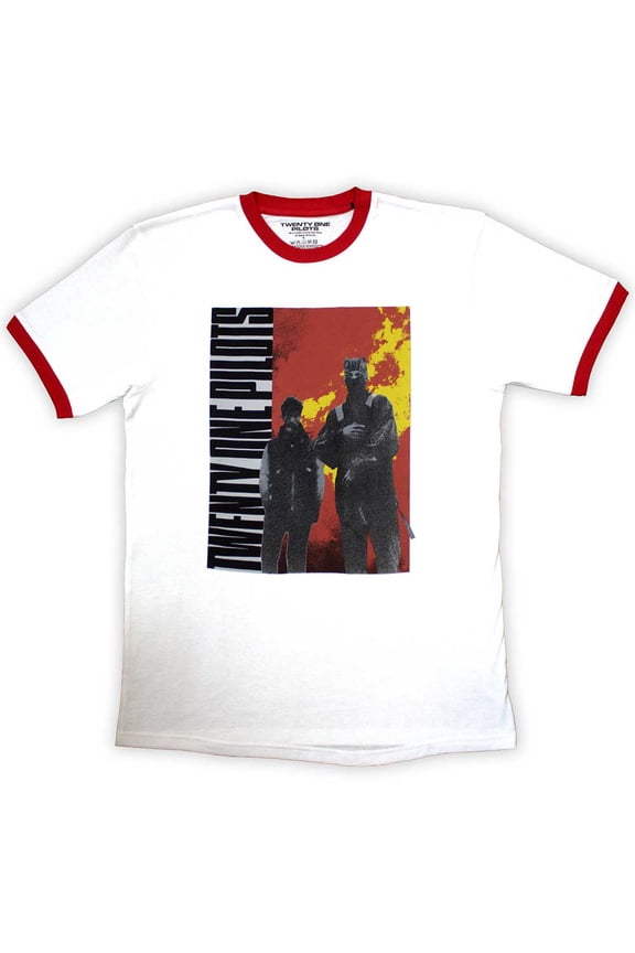 Twenty One Pilots Unisex Ringer T-Shirt: Side Stand Ringer (X-Large)