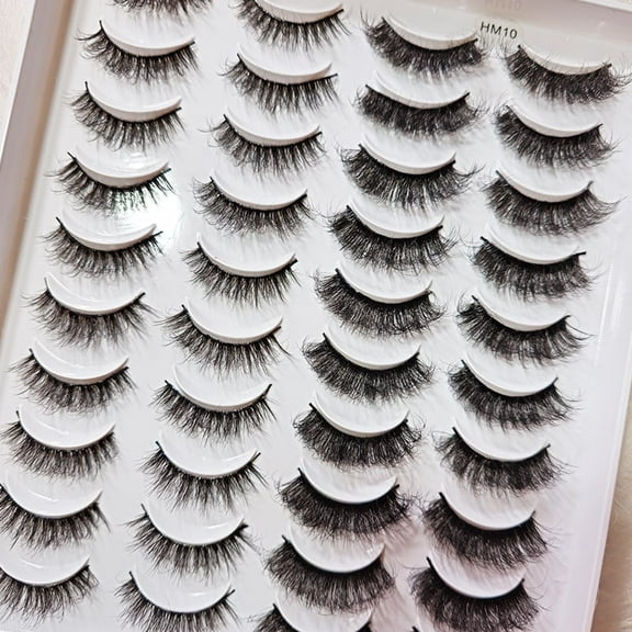 40 Pieces of False Eyelashes Thick False Eyelashes Are Naturally Thick and Curled