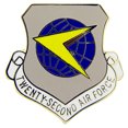 thumbnail image 1 of Twenty-Second U.S. Air Force Pin- Officially Licensed Originals, Patriotic Enamel Lapel Pin - 1", 1 of 1