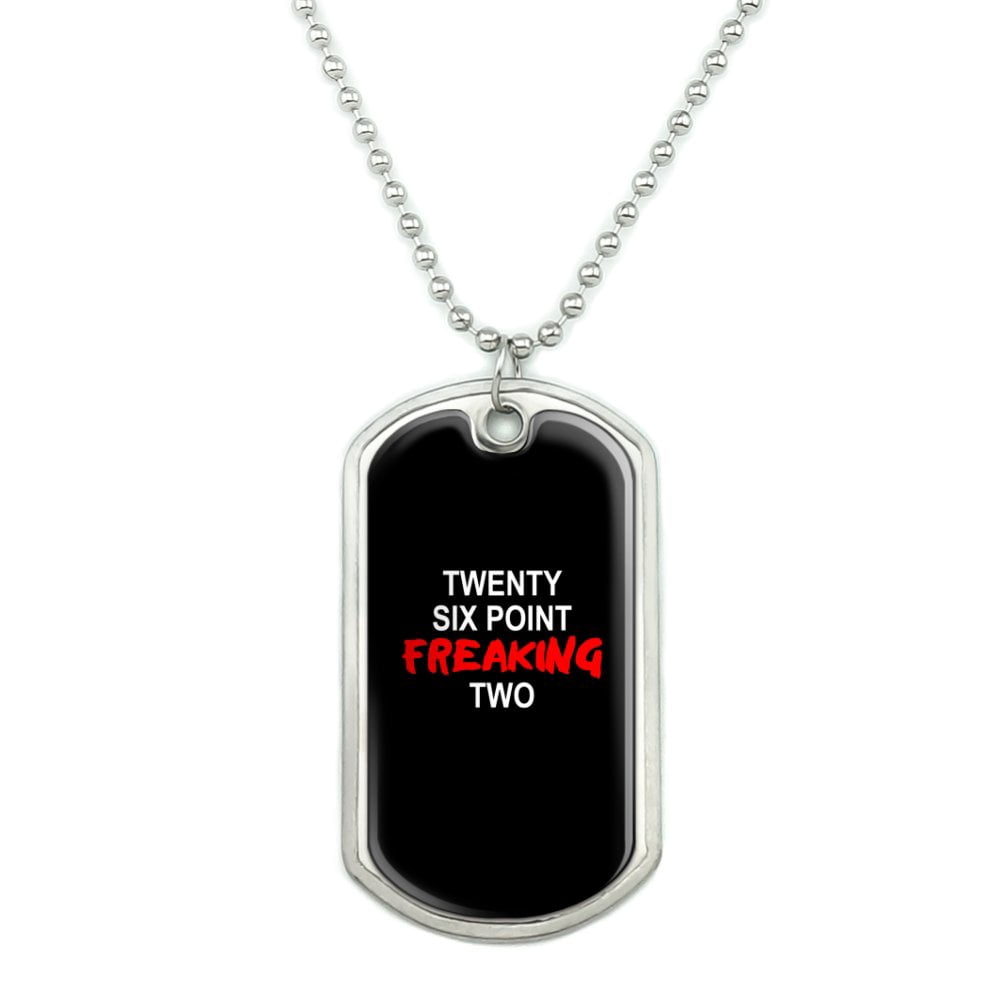 Twenty Six Point Freaking Two Marathon 26.2 Military Dog Tag Pendant ...