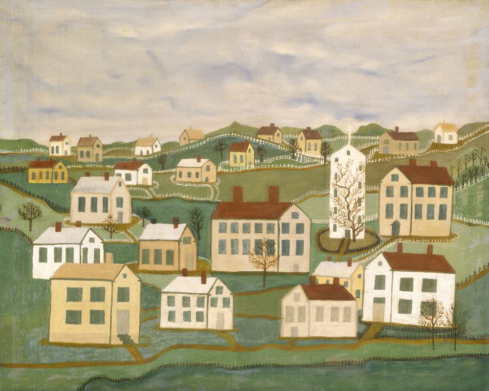 Twenty-Two Houses And A Church Canvas Art - (24 x 18)