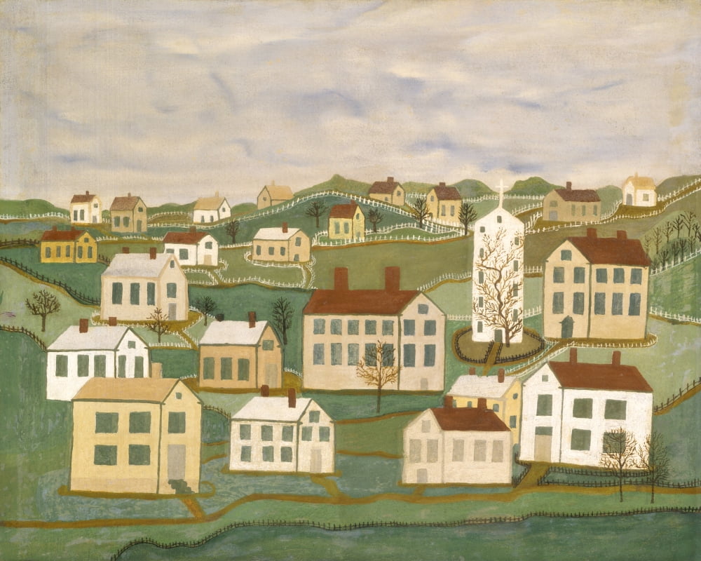Twenty-Two Houses And A Church Canvas Art - (36 x 24)