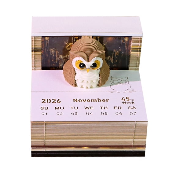 Twenty twenty six Mysterious Falcon Weekly Calendar With LED Light Artistic Desk Planner