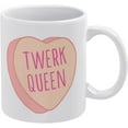 thumbnail image 1 of Twerk Queen Conversation Heart Valentine‘S Day Mug Coffee Mug 11 Oz Tea Cup For Men & Women | Unique Gift Idea | White, 1 of 5