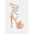 thumbnail image 1 of Twerk Tie-Up Braided High Platform Sandals, 1 of 11