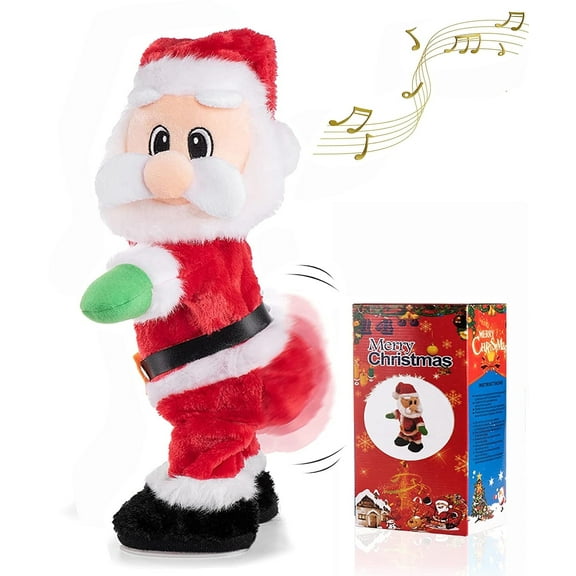Twerking Santa Claus - Twisted Wiggle Santa Claus Singing and Dancing Christmas Toy Electric Plush Twerking Santa Doll Sing