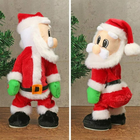 Twerking Santa Dancing Christmas Stuffed Plush Doll Singing English Song Xmas Santa Toys For Kids