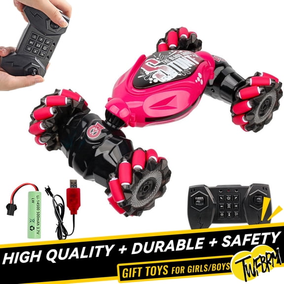 Twfbrm 1:14 RC Cars - 2.4GHz Remote Control Car with Lights for Boys 4-7 Year Old Boys Girls ,4WD All-Terrain Transform Off Road for Rotating,Stocking Stuffers for Kids,9.5 x5.9x3.7in
