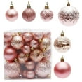 thumbnail image 1 of Twfbrm 1 Box Of 50pcs Christmas Ball Ornaments Set 3D Shatterproof Christmas Tree Decorations Window Display Shopping Mall Decoration Pendant Christmas Gifts, 1 of 6