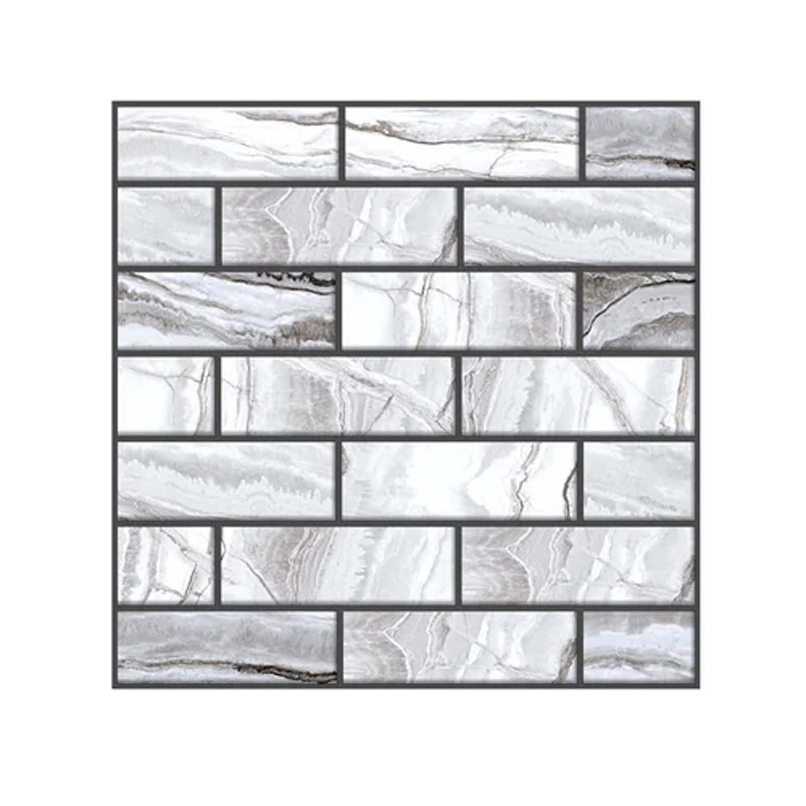 Twfbrm 10 Pieces 3D Wall Panels, Peel and Stick Kitchen Backsplash, Faux Brick Wall Stickers Panel,3D Self Adhesive Brick Tiles for Living Room,Fireplace,Bedroom 30x30cm