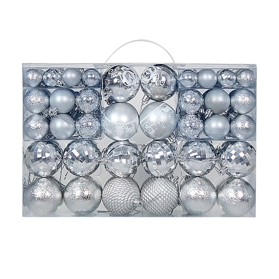 Twfbrm 100Pcs Christmas Balls Electroplated Plastic Christmas Decorations Shatterproof Home Holiday Party Christmas Decor Hanging Christmas Tree Ornaments