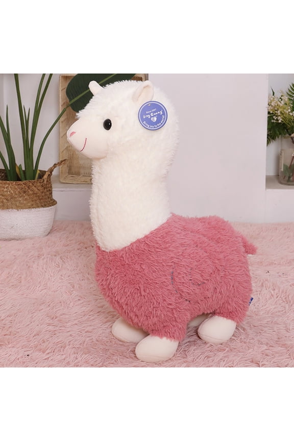 11 inch Alpaca Plush Hug Pillow Toy Alpaca Doll Kids Toys Llama Plushie Stuffed Animal Llamacorn Plushie Doll Toy Soft Fluffy Cushion and Christmas Gift for Boys & Girls on Clearance - Pink