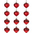 thumbnail image 1 of Twfbrm 12pcs Christmas Balls Heart-Shaped Christmas Ball Ornaments Christmas Tree Valentine's Day Wedding Anniversary Ornament.5CM/1.97", 1 of 1
