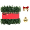 thumbnail image 1 of Twfbrm 16.4FT Christmas Garland with 12PCS Bow and Christmas Ball Decoration Rattan Event Scene Christmas Ornaments Christmas Tree Decorations Supplies Holiday Decoration Green, 1 of 6
