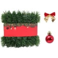 thumbnail image 1 of Twfbrm 16.4FT Christmas Garland with 12PCS Bow and Christmas Ball Decoration Rattan Event Scene Christmas Ornaments Christmas Tree Decorations Supplies Holiday Decoration Green, 1 of 6