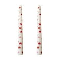 thumbnail image 1 of Twfbrm 2 Pack Taper Candles Set, 10 inch Paraffin Wax Love Hearts Pattern Taper Candles, Dripless Unscented and Smokeless Dinner Candle Long Burning Tall Candlesticks for Wedding Party and Home, 1 of 7