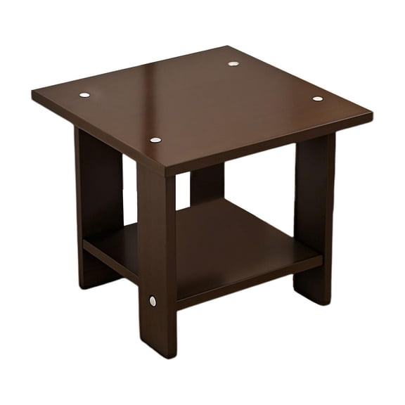 Twfbrm 2 Tier End Table, Sofa Side Table, Narrow Side Table with Storage, Metal Frame, for Living Room, Bedroom, Sofa Couch, Hall