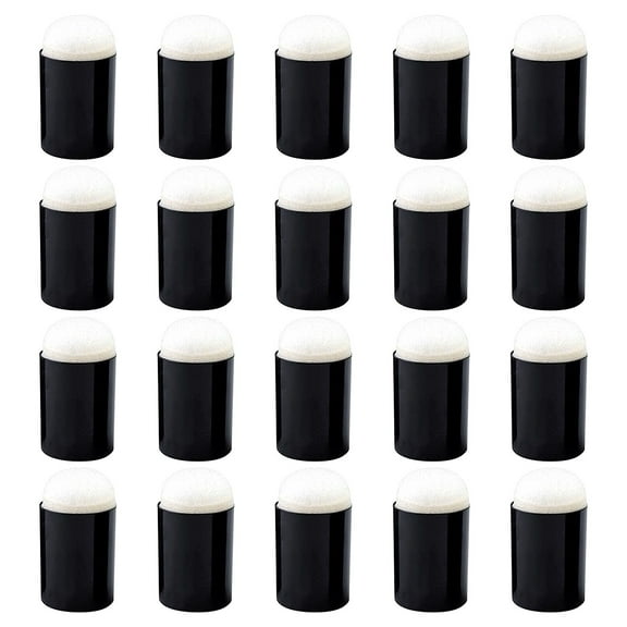 Twfbrm 20PCS Black Finger Painting Sponge Craft Drawing Sponge Dauber Set Round Sponge Brushes Ink Blending Tool for Children Student Painting Craft Drawing DIY Crafts Accessories