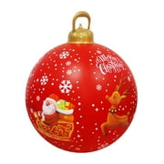 Twfbrm 24 Inch Giant Inflatable Christmas Ball PVC Inflatable Decorated Ball Large Holiday Inflatables Outdoor Christmas Decorations Blow up Yard Decor Giant Inflatable Ornaments Sled