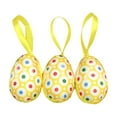 thumbnail image 1 of Twfbrm 3 Pcs Easter Eggs Ornaments, Easter Decorations 2 inch Floral Plastic Easter Hanging Egg with Ropes, Easter Basket Stuffers Handmade Farmhouse Decorative Eggs Baubles for Tree Party Home, 1 of 6