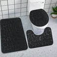 thumbnail image 1 of Twfbrm 3 Piece Cobblestone Bathroom Rugs Set, Memory Foam Bath Mats with Toilet Lid Cover and U Shape Toilet Rug, Non-Slip Rubber Backing Floor Mat Absorbent and Quick Dry Shower Mat for Tub and Floor, 1 of 8