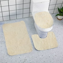 Twfbrm 3 Pieces Bathroom Rugs Set, Super Soft and Absorbent Bath Mats with U-Shape Toilet Rug, Non-Slip Quick Dry Floor Carpet Machine Washable Shower Mat for Toilet Bathtub and Kitchen