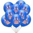 thumbnail image 1 of Twfbrm 30 Pcs 4th of July Balloons Set, 12 Inch Star and Stripes Blue Latex Balloons with Confetti, USA Themed Balloons Scene Layout Prop Independence Day Patriotic Party Decorations for Celebration, 1 of 6