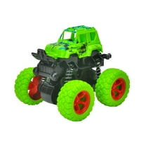 Twfbrm 360° Rotating Trucks Toys - Friction Powered Mini Push and Go Car Truck Playset Inertia Vehicle Toddler Toys for Boys Girls Aged 3 4 5 Yrs Gifts for Kids Birthday Christmas on Clearance - Green