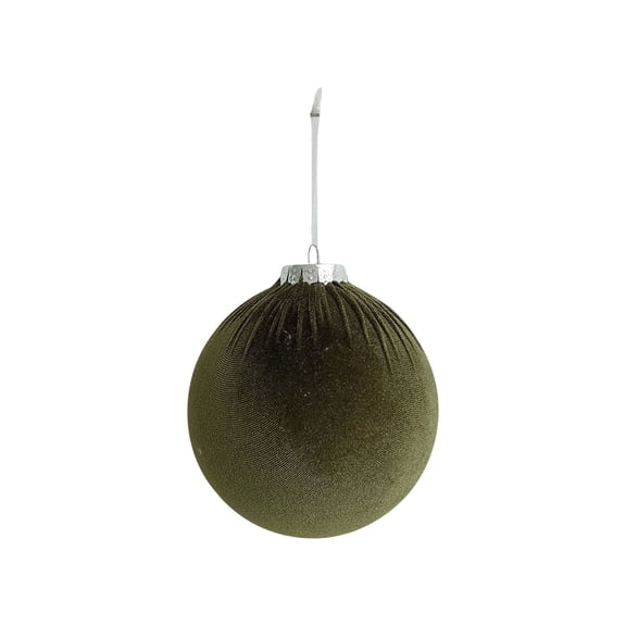 Twfbrm 4 Pcs Flannel Christmas Ball Ornaments 10cm/3.93in Large Shatterproof Christmas Tree Ball Ornaments Plastic Balls Xmas Decorative Hanging Ornaments Christmas Tree Decoration