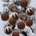 thumbnail image 1 of Twfbrm 4 Pcs Velvet Christmas Balls Ornaments, Christmas Tree Decorations 3.15 Inch Glitter Flocked Decorative Ball Pendants, Shatterproof Xmas Tree Hanging Baubles for Party Wedding Holiday, 1 of 6