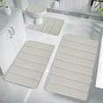 thumbnail image 1 of Twfbrm 4 Pieces Bathroom Rugs Set for Bathroom, Non-Slip Memory Foam Bath Mats with Toilet Lid Cover and U Shape Toilet Rug, Super Absorbent Quick Dry Shower Rug Machine Washable for Tub and Floor, 1 of 9