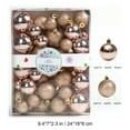 thumbnail image 1 of Twfbrm 42Pcs Christmas Tree Ornaments Set, 3/4/5cm Shatterproof Shiny and Polshed Glossy Christmas Ball Ornaments - Xmas Tree Hanging Balls for Holiday Wedding Party Christmas Decorations (Rose Gold), 1 of 5