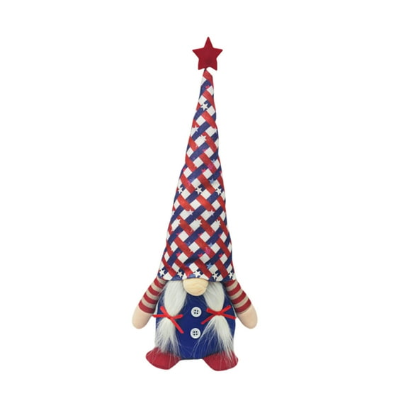 Twfbrm 4th of July Decorations Memorial Day Patriotic Plush Gnomes for Home Fourth of July Dolls for Office, Indoor Red White Blue Gnome Figurines Decor for Independence Day